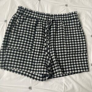 Versona plaid drawstring shorts